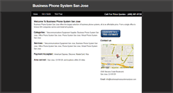 Desktop Screenshot of businessphonesystemsanjose.com